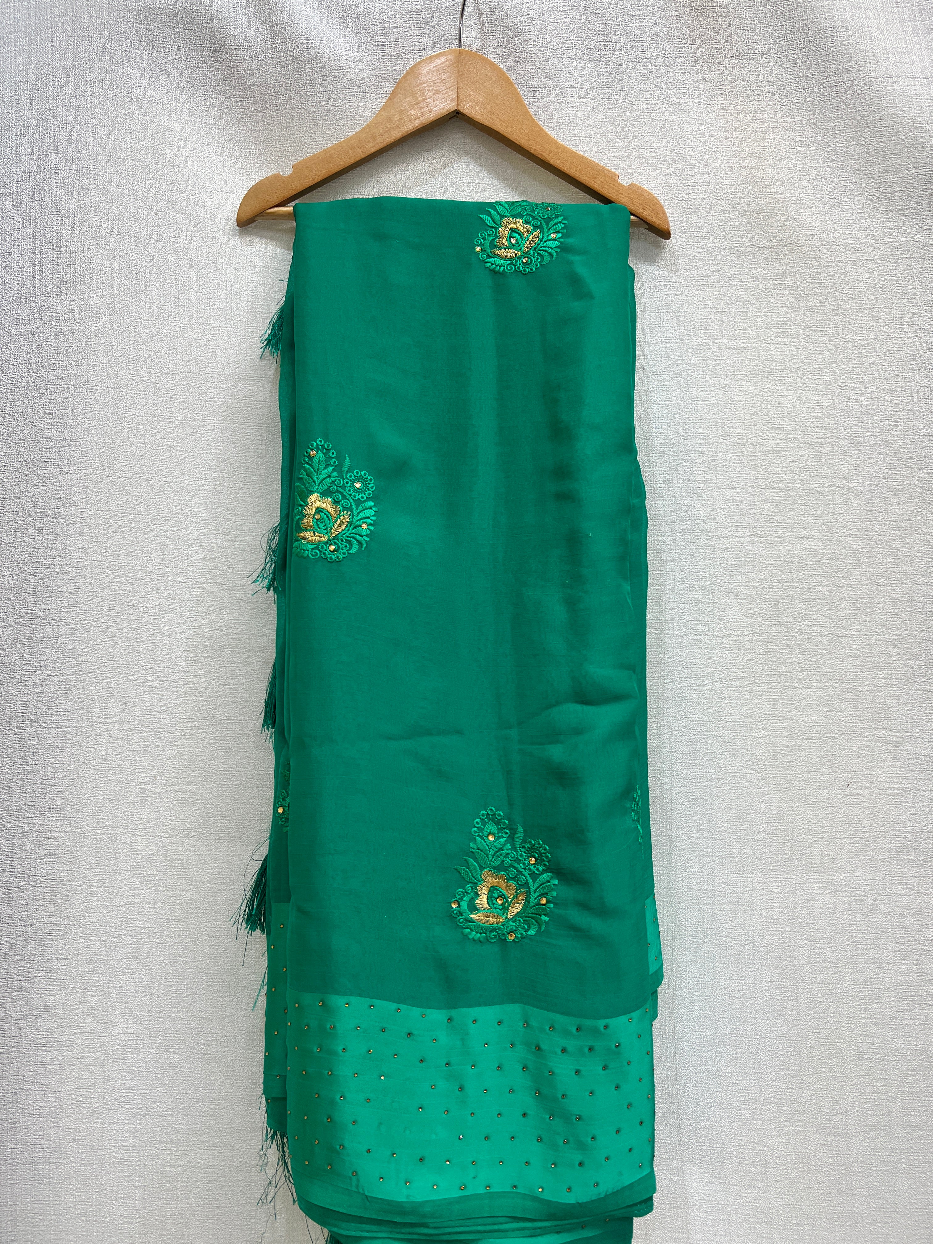 Dark Green Saree